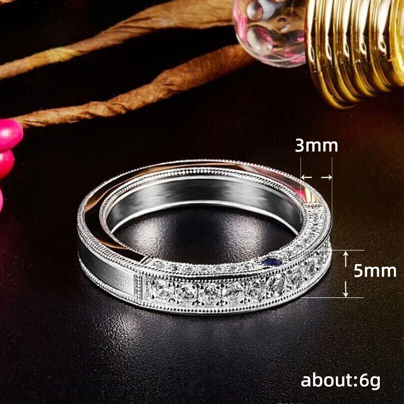 Wedding Rings: Sterg Sier 5A Cubic Zirconia Eternity Band Jewelry, Lover's Gift