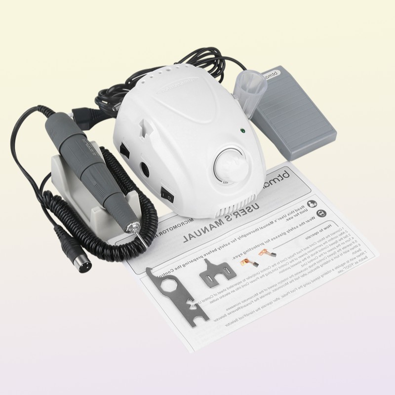 65W Manicure Machine 35000RPM Handpiece Polish Electric Nail Drill for Set File 220308