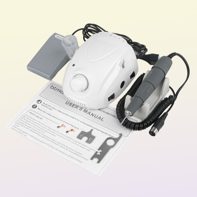 65W Manicure Machine 35000RPM Handpiece Polish Electric Nail Drill for Set File 220308