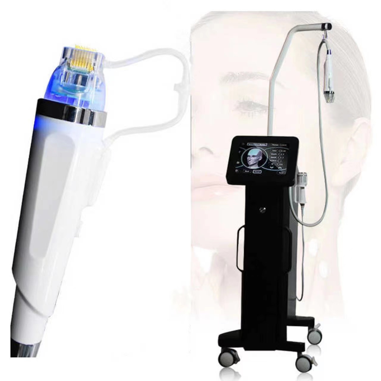 CE Approved Gold RF Microneedle Salon Microneedling RF Skin Rejuvenation Tightening Acne Scar Stretch Mark Removal Beauty Instrument Micro Needling RF