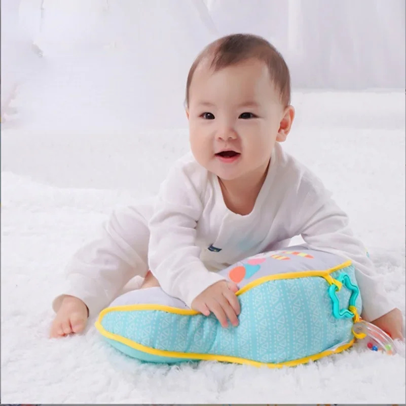Baby Pillow Tummy Time Toy Lying Pillow High Contrast Double-Sided Sensory Toy born Head-up Training Baby Pillows Gifts 231229