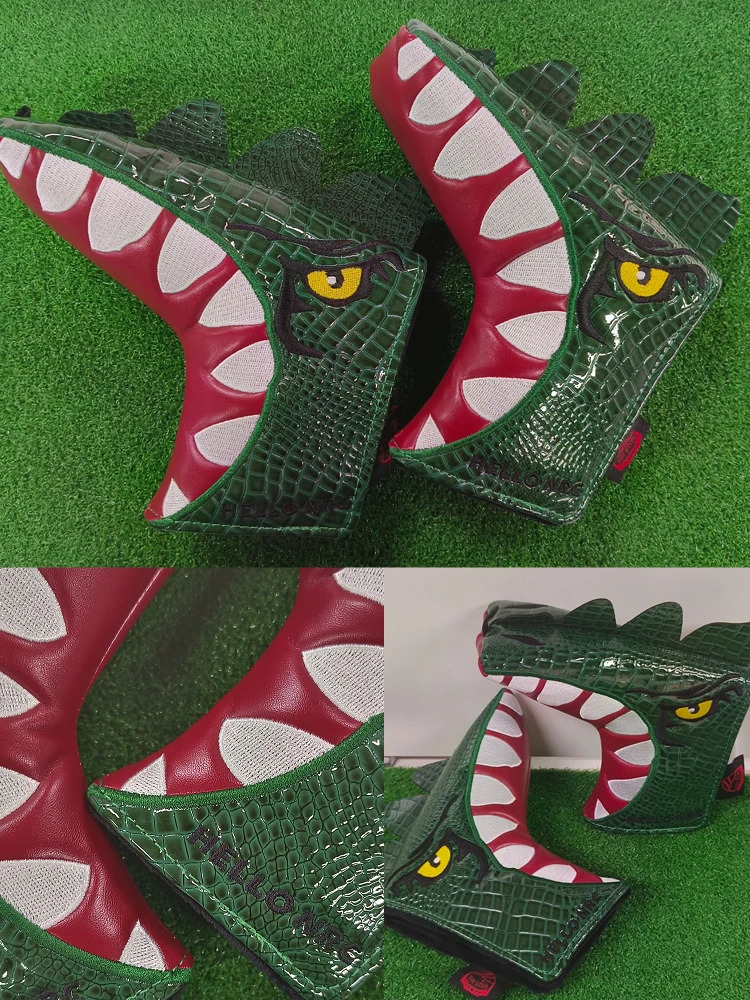 Golf Protective Putter Cover Protection Head Covers Tyrannosaurus Rex Appearance Putter Protector Outdoor PU Leather Golf Clubs 231229