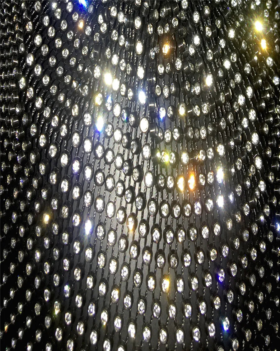 Y2K Balaclava Sparkly Diamonds Hat Turban Women Hollow Fishnet Rhinestone Headhood Club Rave Party Head Mask Headwrap Headcover 231229