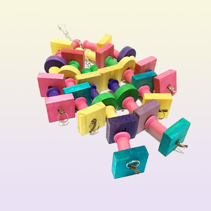 Other Bird Supplies 1pcs Parrot Chewing Toy Blocks Knots Tearing Cage Bite For African Grey Macaws Cockatoos1282388