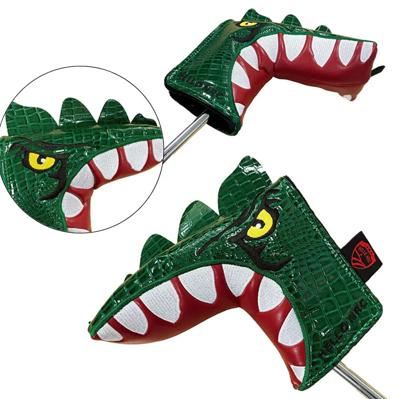 Golf Protective Putter Cover Protection Head Covers Tyrannosaurus Rex Appearance Putter Protector Outdoor PU Leather Golf Clubs 231229