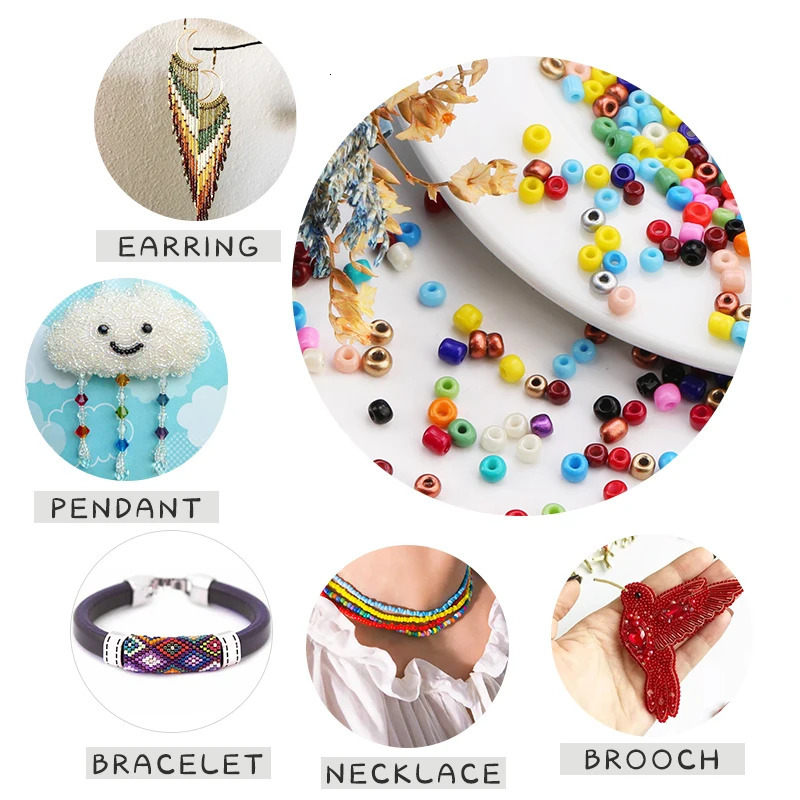 Wholesale 2mm 3mm 4mm Glass Seed Beads Kit Czech Seed Beads Round Beads For DIY Bracelet Necklace Jewelry Accessories 24 Colors 231229CJ