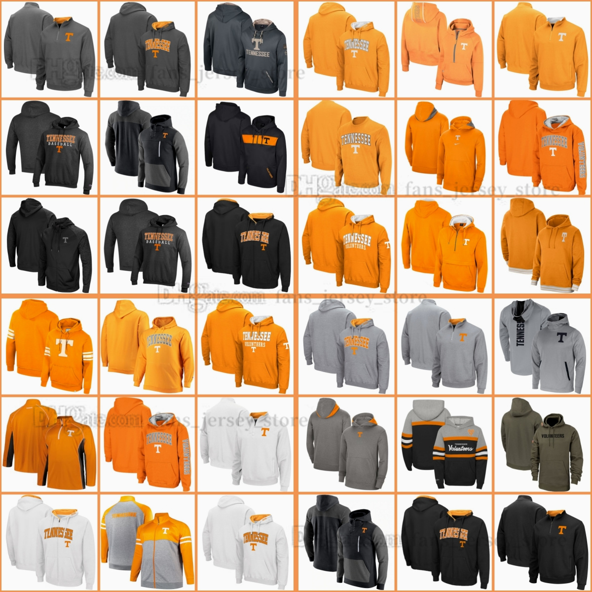DIY Men's Tennessee Volunteers AV-15 2.0 Slim Fit Pullover Hoodie 7 Joe Milton III 0 Jaylen Wright 10 Squirrel White Black White Team Hoodies