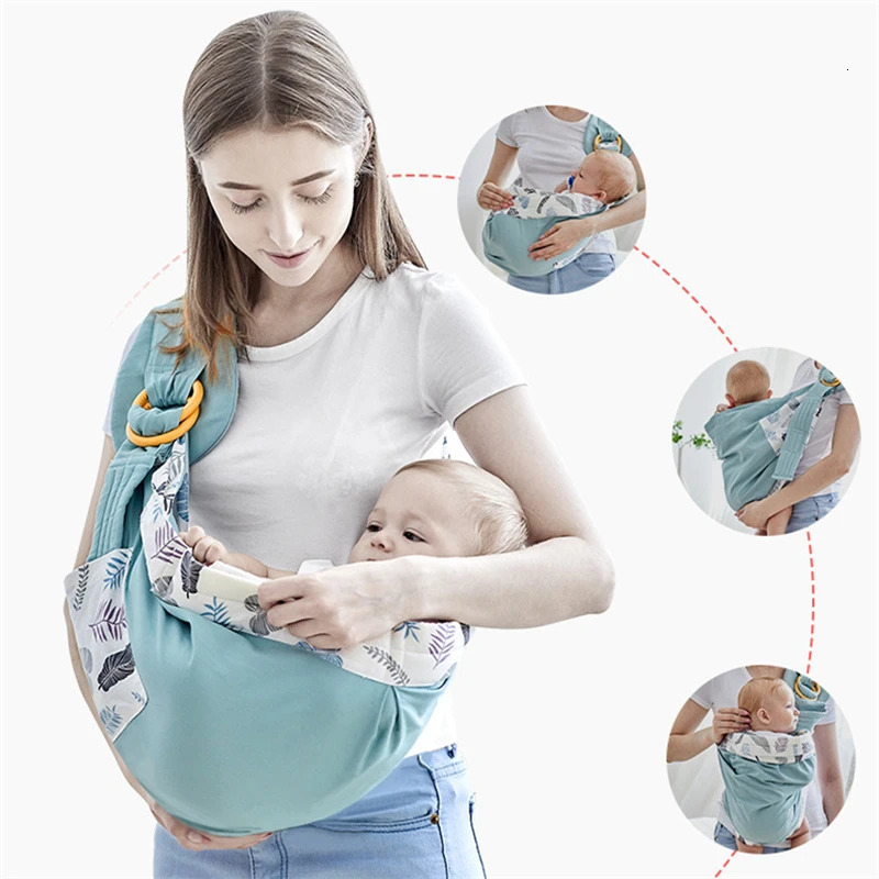 Baby Wrap born Sling Dual Use Infant Nursing Cover Mesh Fabric Breastfeeding s Adjustable Kangaroo Bag 231230
