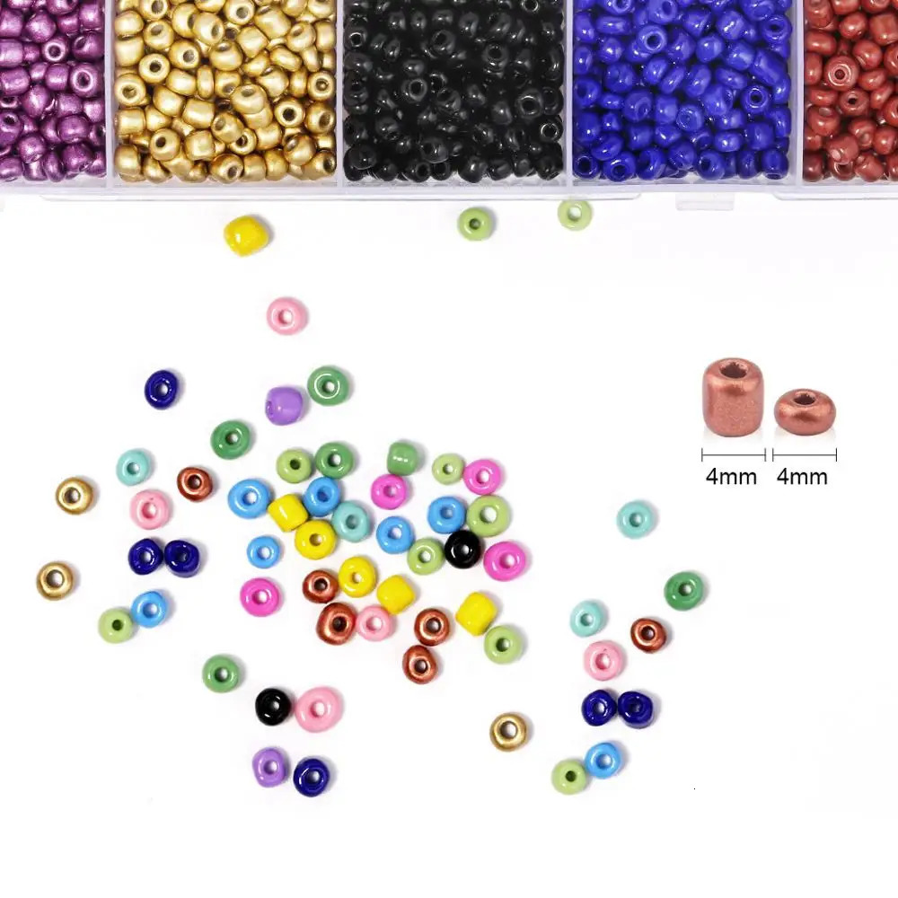 Wholesale 2mm 3mm 4mm Glass Seed Beads Kit Czech Seed Beads Round Beads For DIY Bracelet Necklace Jewelry Accessories 24 Colors 231229CJ