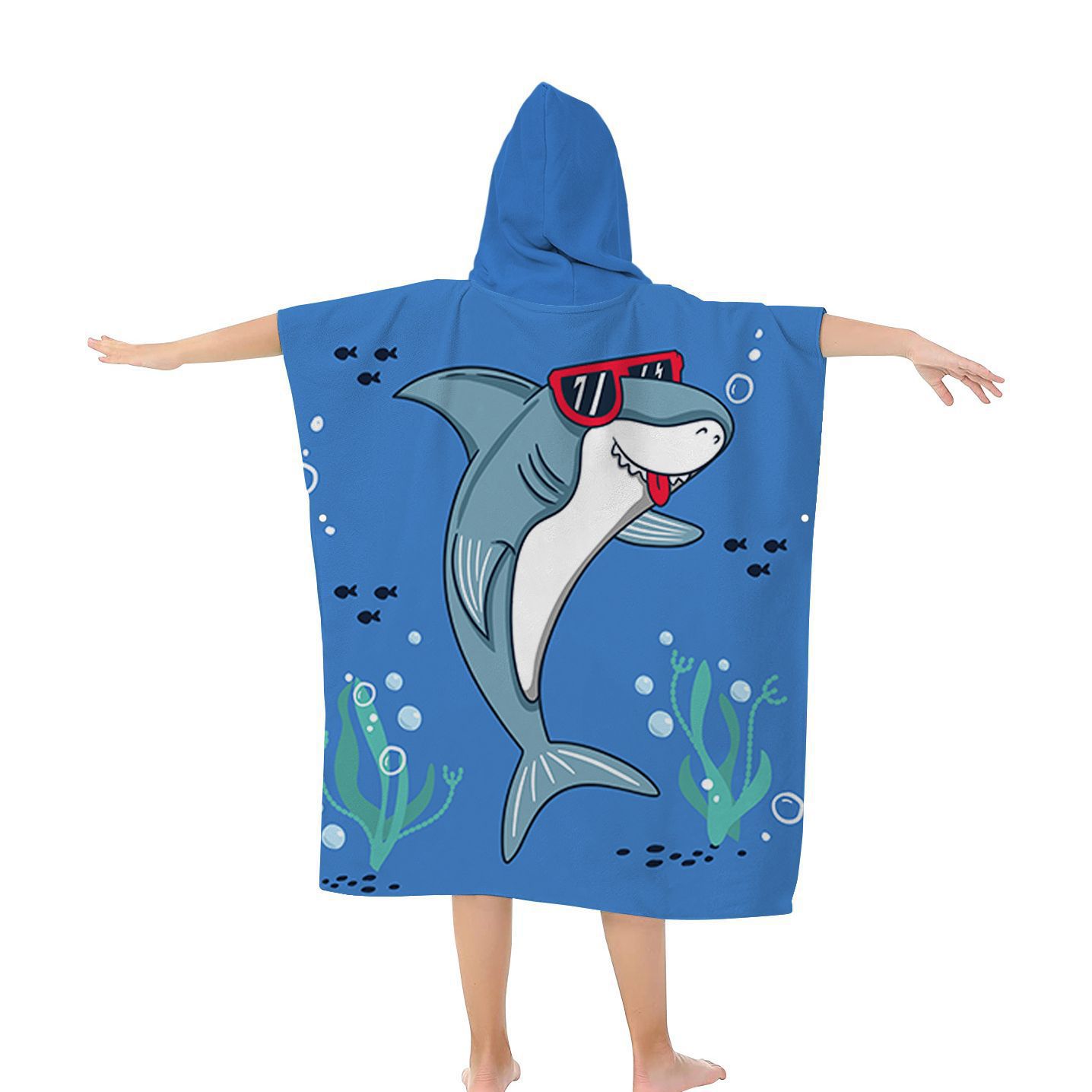 Kids Hooded Bath Towels Boys Girls Cartoon Printed Toddler Baby Beach Washcloth Children Youth Kid Robes Absorbent Wearable Towel 23.6*23.6 inch Z1gL#