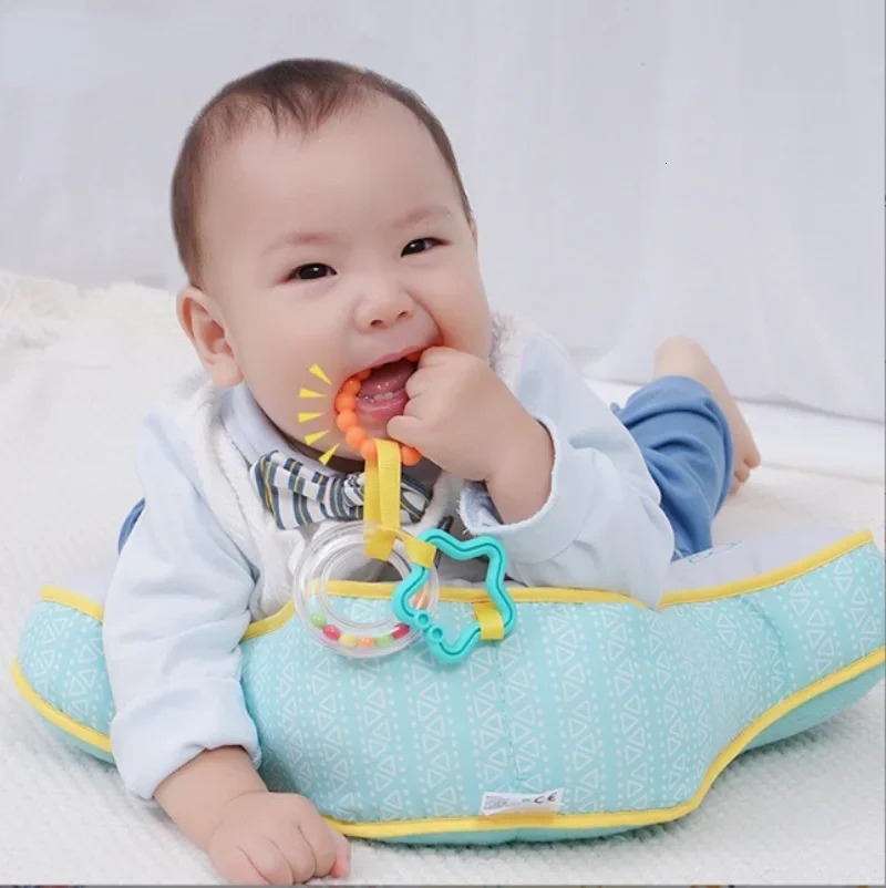 Baby Pillow Tummy Time Toy Lying Pillow High Contrast Double-Sided Sensory Toy born Head-up Training Baby Pillows Gifts 231229