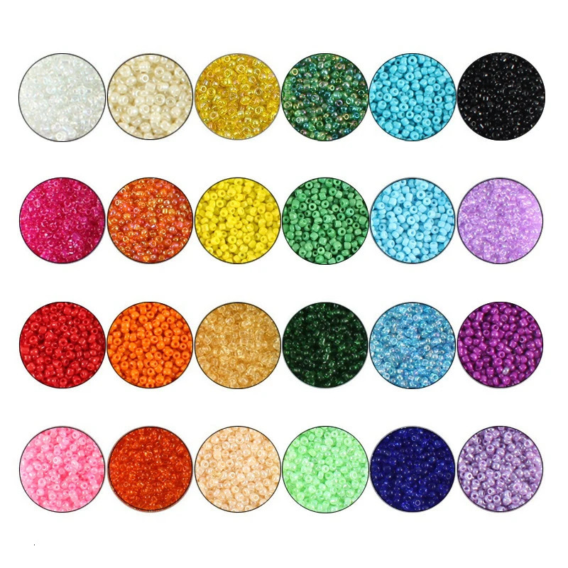 7500PCS 2mm Glass Seed Beads Started Kit Small Craft Beads With Tool Kit for DIY Craft Bracelet Earrings Jewelry Making Supplies 231229