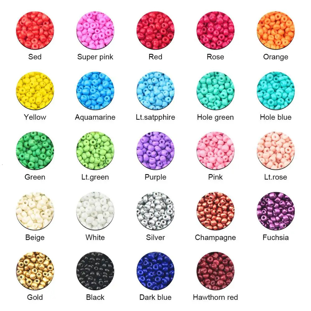 Wholesale 2mm 3mm 4mm Glass Seed Beads Kit Czech Seed Beads Round Beads For DIY Bracelet Necklace Jewelry Accessories 24 Colors 231229CJ