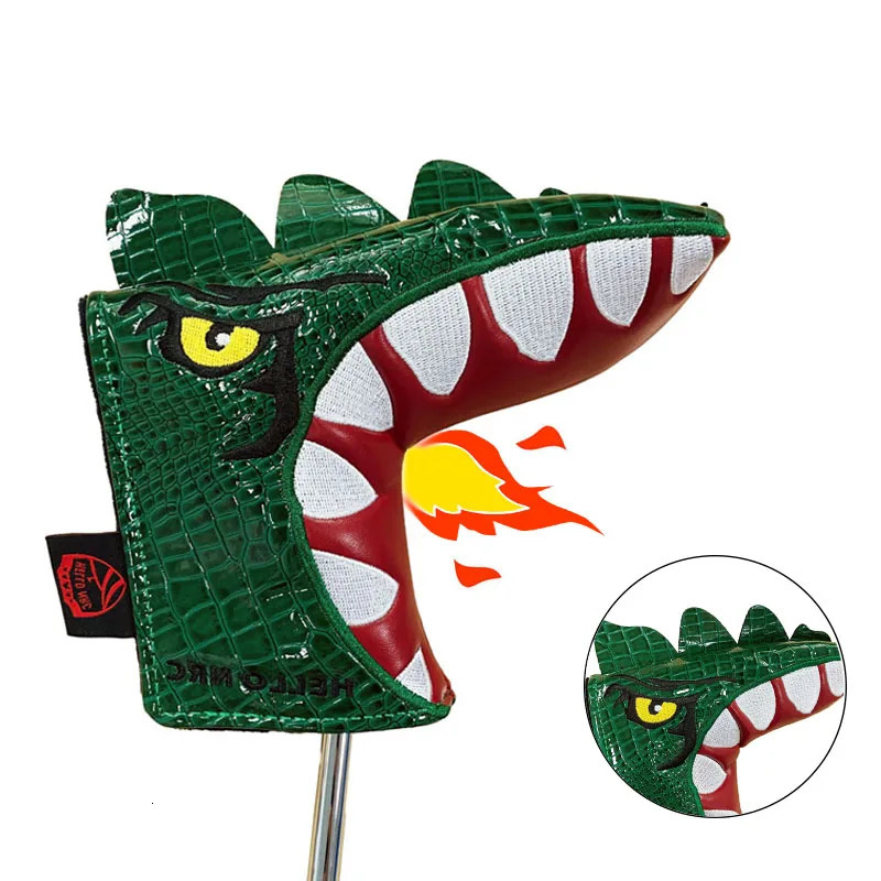 Golf Protective Putter Cover Protection Head Covers Tyrannosaurus Rex Appearance Putter Protector Outdoor PU Leather Golf Clubs 231229