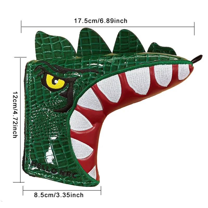 Golf Protective Putter Cover Protection Head Covers Tyrannosaurus Rex Appearance Putter Protector Outdoor PU Leather Golf Clubs 231229
