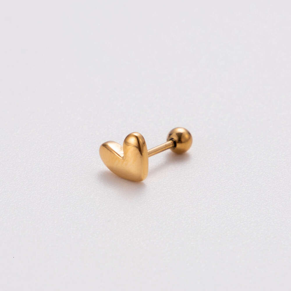 Helix Screw Ball Barbell Snake Butterfly Earring Studs Surgical Titanium Stainless Steel Earrings 0.8 Love Heart Smooth Cartilage Nail Piercing Body J
