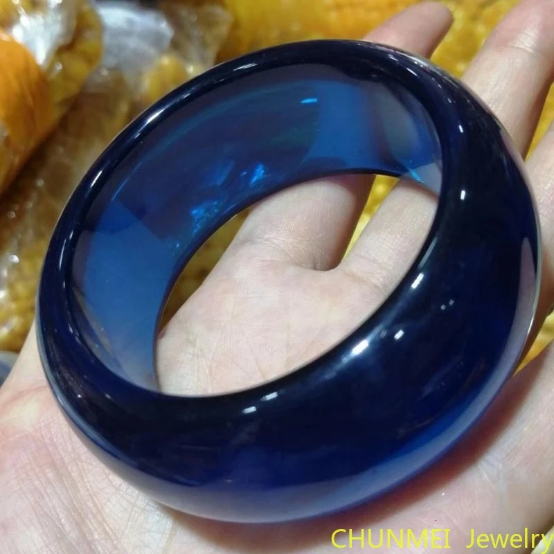 Blue Natural Ambers Bangles Women Handmade Bracelet Jewelry Accessories Baltic Amber Bangle for Mom and Girlfriend Lucky Gifts 231229