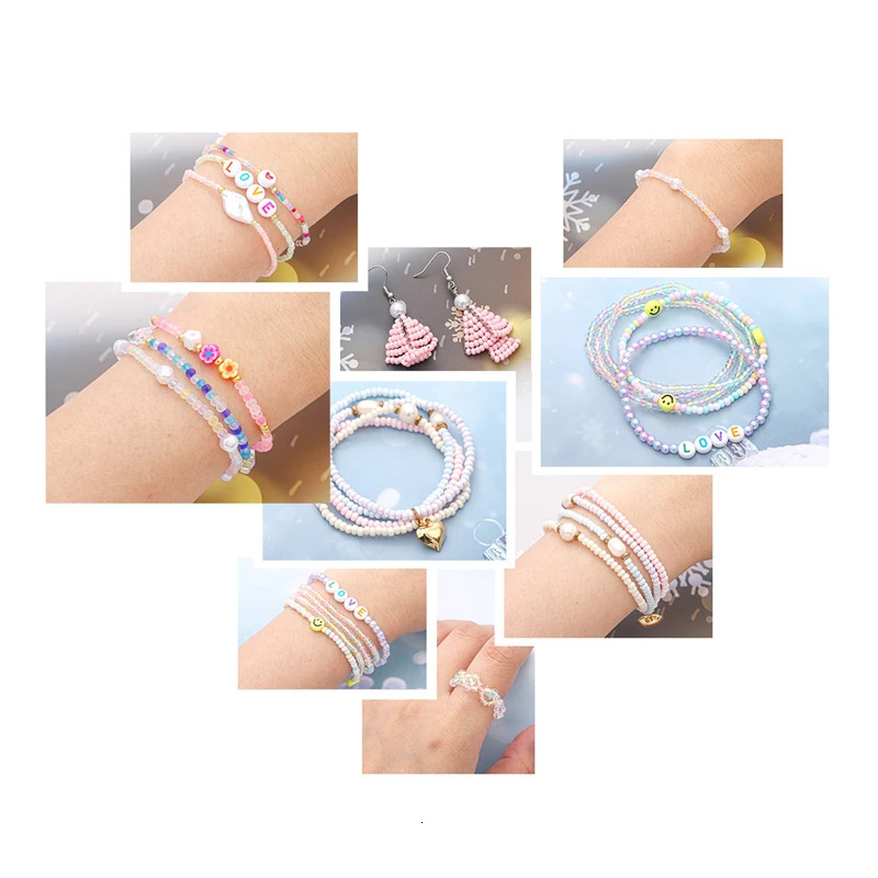 10Colors Jewelry Making Kit Alphabet Letter Beads Box Czech Crystal Glass Seed Beads Set For Handmade DIY Earring Bracelet Rings 231229