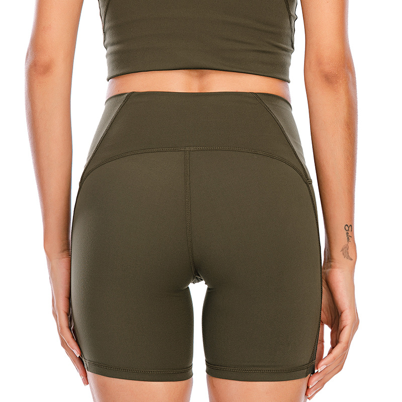 Women Yoga Fitness High Waist Sports Yoga Shorts womens Fitness Slim Quick Dry Breathable High Elasticity Nylon Material Pants High Waist