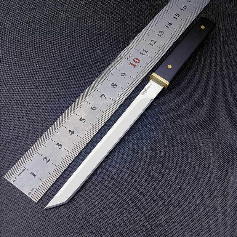 Jefrey Collins Mini Ebony Handle Japanese Fixed Blade Knife Letter opener Outdoor Tanto EDC Hunting Knives