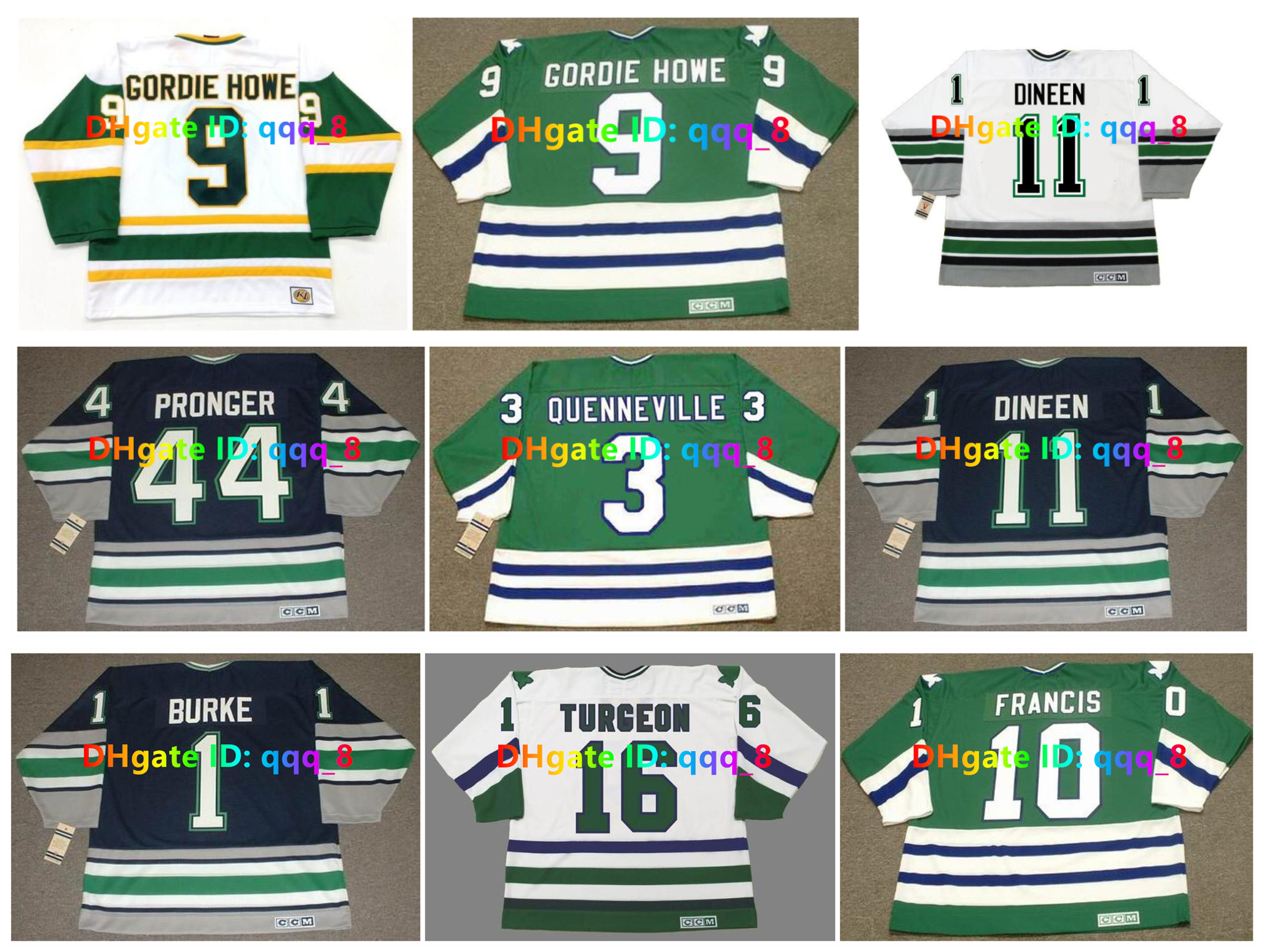 RON FRANCIS CHRIS PRONGER CCM Throwback Hartford Whalers Hockey Jersey GORDIE HOWE BRENDAN SHANAHAN JOEL QUENNEVILLE KEVIN DINEEN RAY FERRARO MIKE LIUT Size