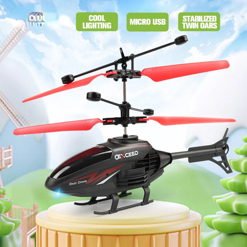 2023 Remote Control Helicopter 2 Channel RC Toys for Kids Flying Gift Mini 231229