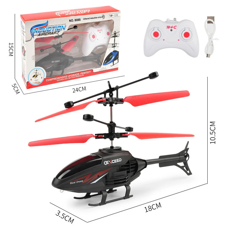 2023 Remote Control Helicopter 2 Channel RC Toys for Kids Flying Gift Mini 231229
