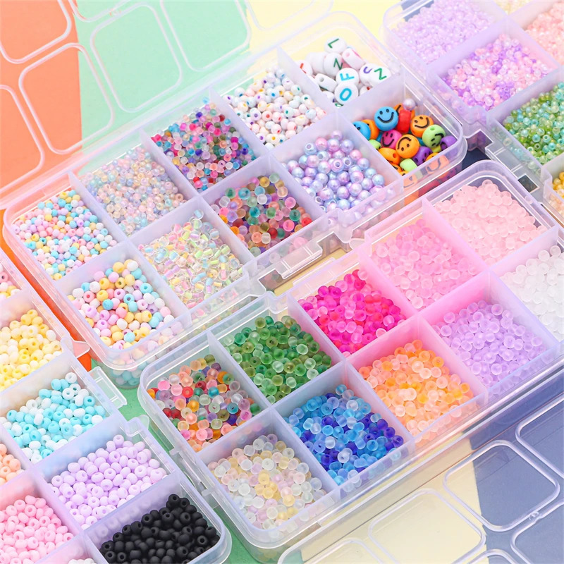 10Colors Jewelry Making Kit Alphabet Letter Beads Box Czech Crystal Glass Seed Beads Set For Handmade DIY Earring Bracelet Rings 231229