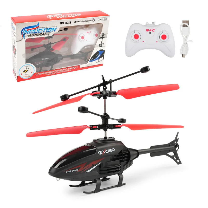 2023 Remote Control Helicopter 2 Channel RC Toys for Kids Flying Gift Mini 231229