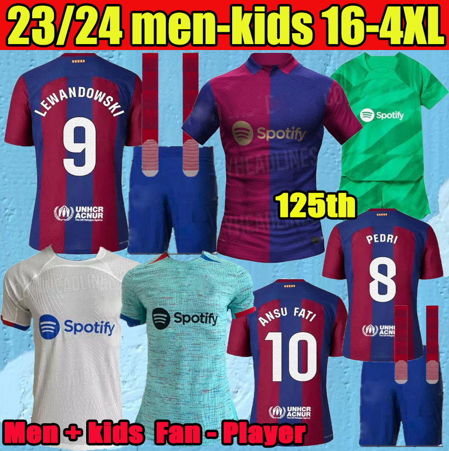 23 24 PEDRI LEWANDOWSKI soccer jerseyS GAVI camiseta de futbol FERRAN 2023 2024 FC ANSU FATI RAPHINHA barcelona ERIC football shirt men kids barca 125th anniversary, Fans
23 24 PEDRI LEWANDOWSKI soccer jerseyS GAVI camiseta de futbol FERRAN 2023 2024 FC ANSU FATI RAPHINHA barcelona ERIC football shirt men kids barca 125th anniversary, Fans