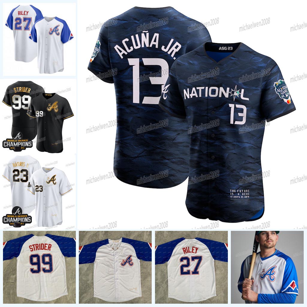 2023 All Star Braves City Connect Jersey Orlando Arcia Sean Murphy Austin Riley Michael Harris II Matt Olson Rosario Ronald Acuna Jr. Spencer Strider Ozzie Albies, Men flex base(city connect)
2023 All Star Braves City Connect Jersey Orlando Arcia Sean Murphy Austin Riley Michael Harris II Matt Olson Rosario Ronald Acuna Jr. Spencer Strider Ozzie Albies, Men flex base(city connect)