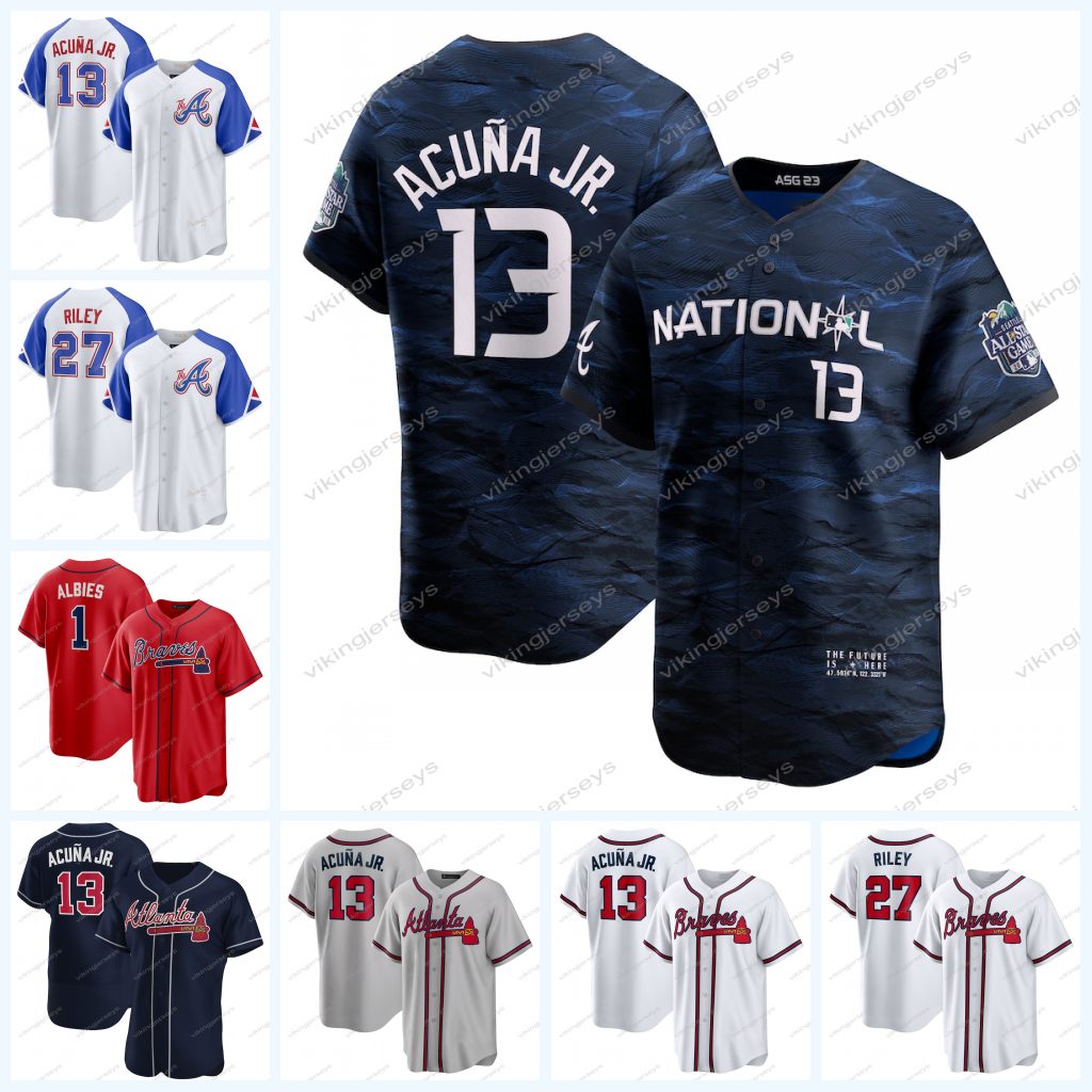2023 All Star Ronald Acuna Jr. Braves Jersey Austin Riley Matt Olson Spencer Strider Kirby Yates Sean Murphy Ozzie Albies Michael Harris II Sam Hilliard Marcell Ozuna, Men cool base
2023 All Star Ronald Acuna Jr. Braves Jersey Austin Riley Matt Olson Spencer Strider Kirby Yates Sean Murphy Ozzie Albies Michael Harris II Sam Hilliard Marcell Ozuna, Men cool base