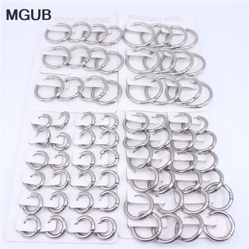 Hoop Huggie 3mm width round wire Small exquisite hoop earrings 15mm 20mm 25mm 30mm outer diameter Boys and girls No fading LH667 230701