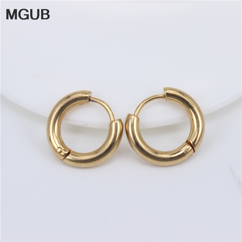 Hoop Huggie 3mm width round wire Small exquisite hoop earrings 15mm 20mm 25mm 30mm outer diameter Boys and girls No fading LH667 230701