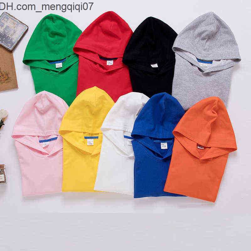 Hoodies Sweatshirts 9 Colors Autumn Early Winter Coat Toddler Baby Kids Boys Girls Clothes Hooded Solid Plain Hoodie Sweatshirt Tops Z230701