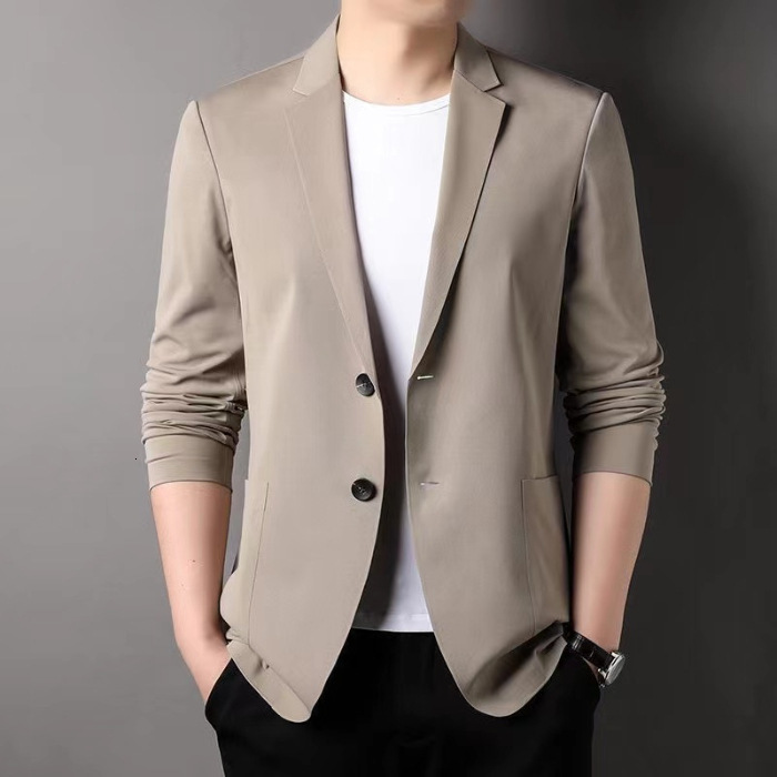 Men's Suits Blazers Sun Protection Clothing Men 2023 Ice Silk Lightweight Spring and Summer Thin Mens Blazer Jacket Smart Casual Male Suit Coat 2