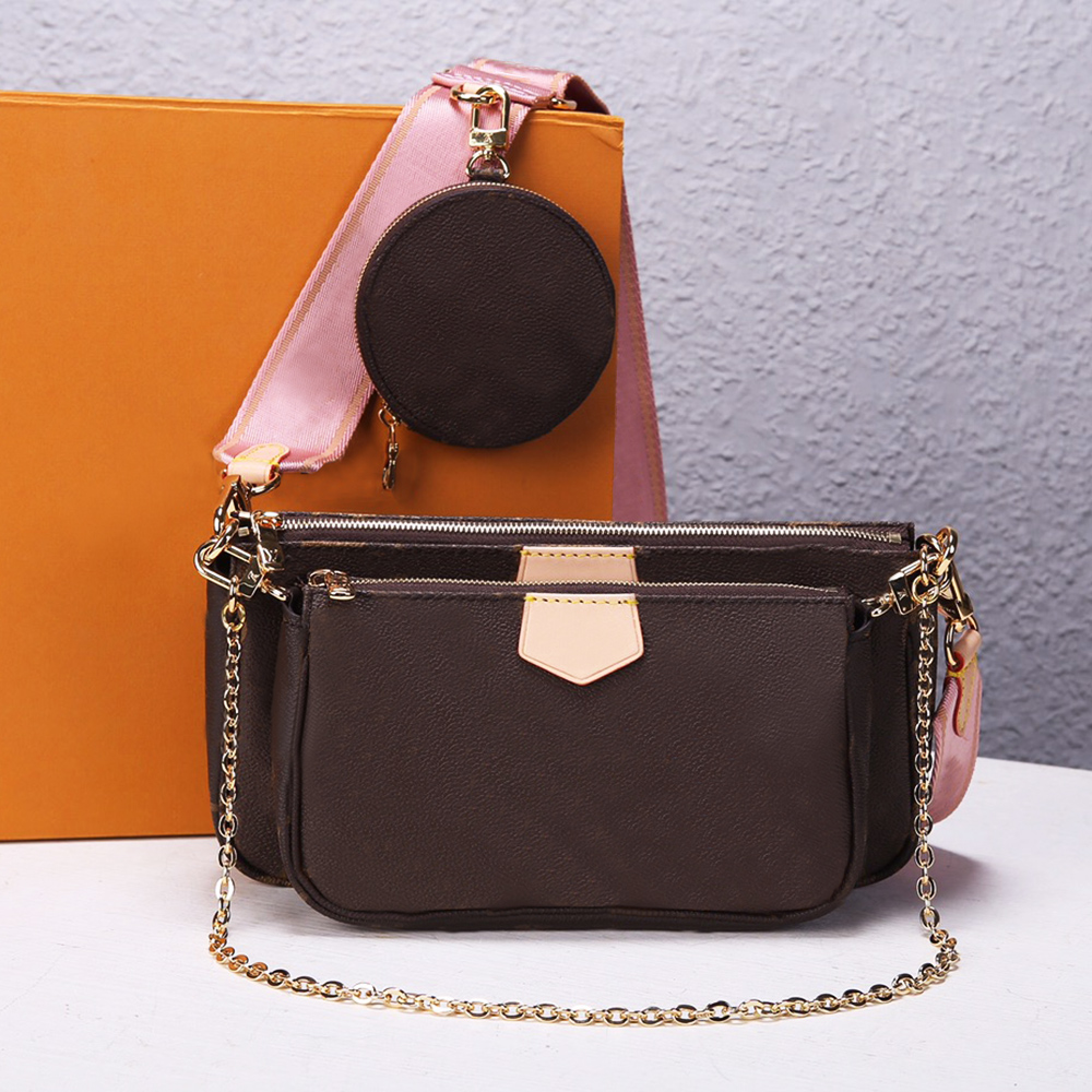 Fashion Printing Handbag 3-IN-1 Pink Brand Messenger Bags for Women Pu Leather Crossbody Bag Lady Small Purse Handbag