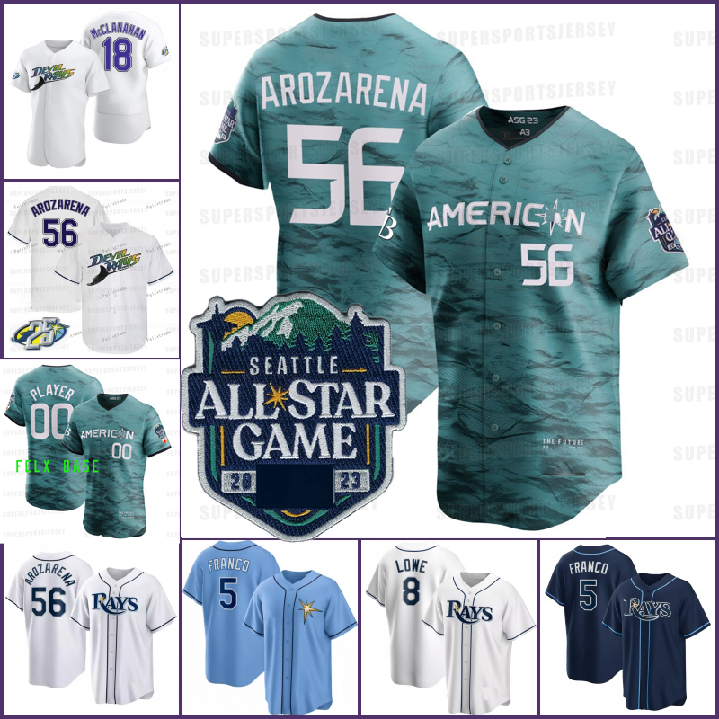 Rays 25th Patch 2023 All star Game jersey Baseball Jerseys 5 Wander Franco Devil Zach Eflin Manuel Margot Yandy Diaz Tyler Glasnow Bran don Lowe Randy Arozarena, Grey 1998
Rays 25th Patch 2023 All star Game jersey Baseball Jerseys 5 Wander Franco Devil Zach Eflin Manuel Margot Yandy Diaz Tyler Glasnow Bran don Lowe Randy Arozarena, Grey 1998