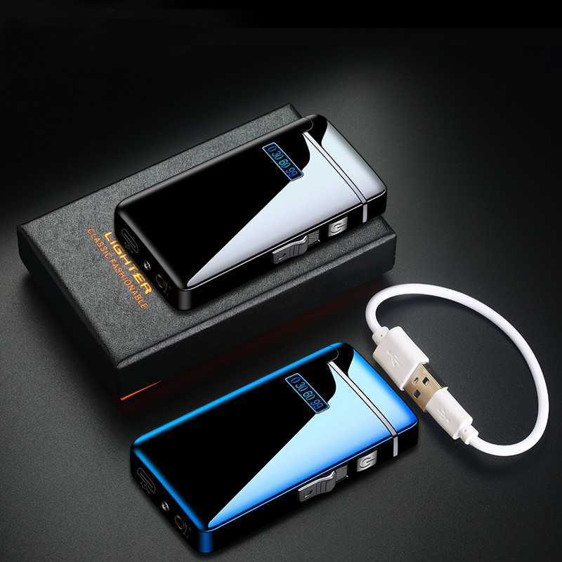 New Windproof Arc Usb Lighter Gas Metal Survival Torch Turbo Lighters Plasma Gadgets for Men Cigar RD4T W260202