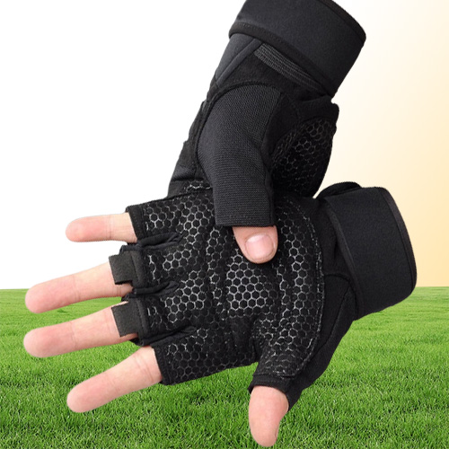 Men Women Half Finger Fitness Gloves Weight Lifting Gloves Protect Wrist Gym Training Fingerless Weightlifting Sport Gloves