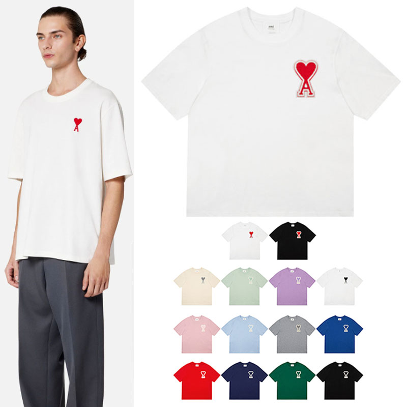 Mens and Womens Lovers Same Summer Daily Casual Short Sleeve Tee AMI De Coeur Sacre T-Shirt Luxurys Breathable Short-Sleeved Top Quality T Shirts
Mens and Womens Lovers Same Summer Daily Casual Short Sleeve Tee AMI De Coeur Sacre T-Shirt Luxurys Breathable Short-Sleeved Top Quality T Shirts