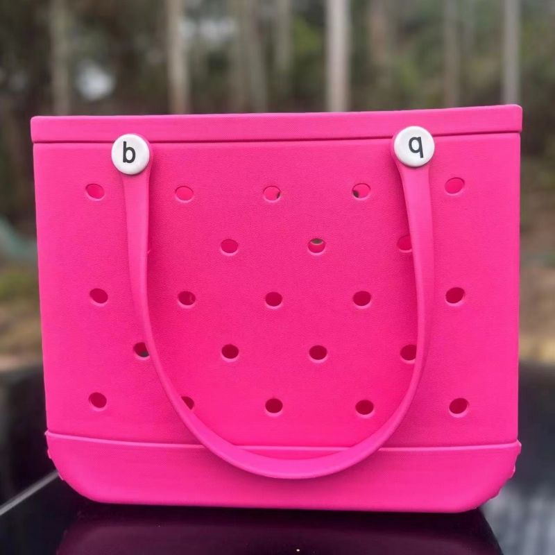 Summer beach Waterproof Woman Eva Tote Large Shopping Basket Bags Washable Beach Silicone Bogg Bag Purse Eco Jelly Candy Lady Handbags