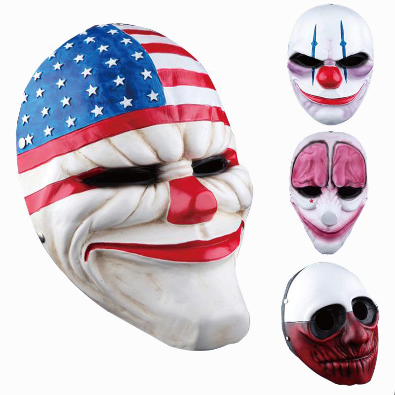 Clown Masks for Masquerade Party Scary Clowns Mask Payday 2 Haoween Horrible Mask 4 Styles Haoween Party Masks3045233