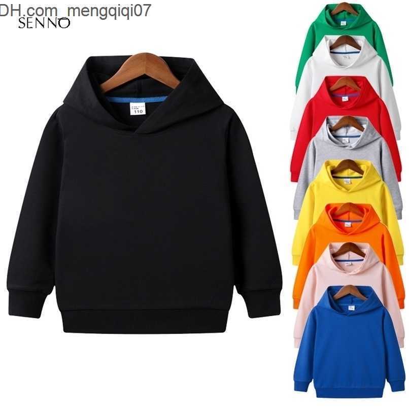 Hoodies Sweatshirts 9 Colors Autumn Early Winter Coat Toddler Baby Kids Boys Girls Clothes Hooded Solid Plain Hoodie Sweatshirt Tops Z230701