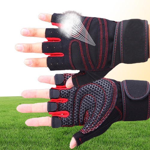 Men Women Half Finger Fitness Gloves Weight Lifting Gloves Protect Wrist Gym Training Fingerless Weightlifting Sport Gloves