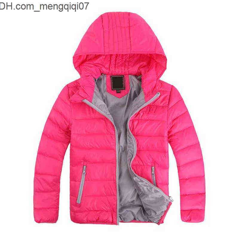 Coat Kids Down Coats for Boys Autumn Hooded Children Jackets For Girls Candy Color Warm 4-12 Years Outerwear Clothes 220110 Z230701