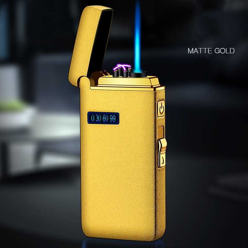 New Windproof Arc Usb Lighter Gas Metal Survival Torch Turbo Lighters Plasma Gadgets for Men Cigar RD4T W260202