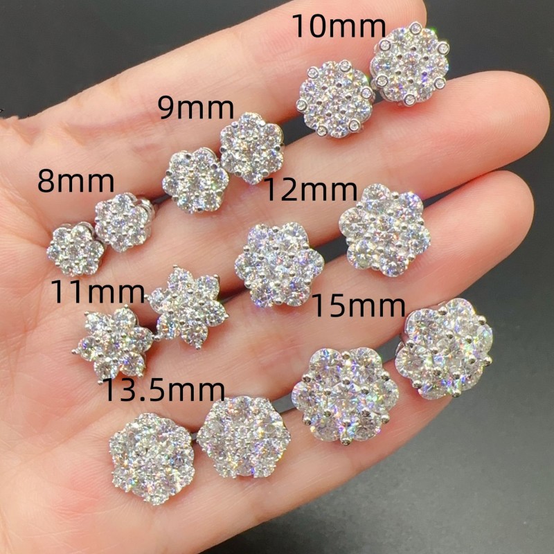 Dia Passed Test Men Women Studs Sterg Sier wer Moissanite Earrings Nice Gift