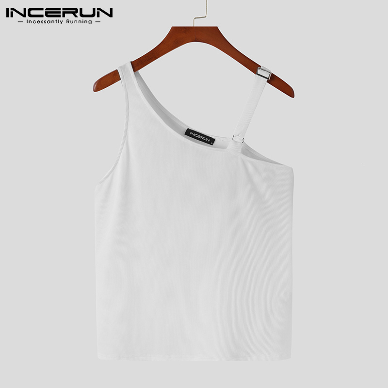 Men's Tank Tops Sexy Leisure Sleeveless Waistcoat Men Solid Comfortable Vests Fashion Casual Style Male Strappy 2023 S5XL INCERUN 230630