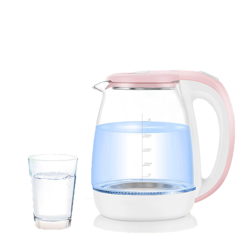 Pink 18L Glass Automatic Electric Water Kettle 1500W Water Heater Boiling Pot Kitchen Appliance Temperature Control7894838